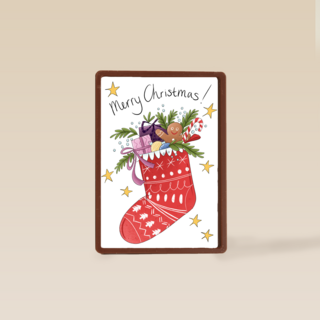 ferry christmas gevulde sok kaart