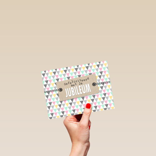 label jubileum pastel vlaggen