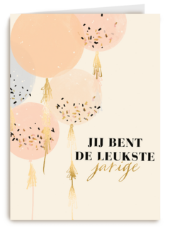 verjaardag kaart stijlvol jij bent de leukste jarige