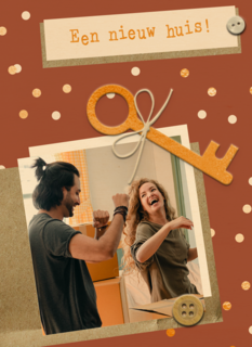 verhuisd fotokaart een nieuw huis