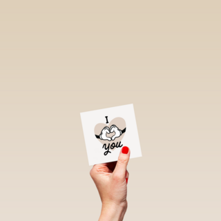 Liefde kaart Mickey en Minnie handen