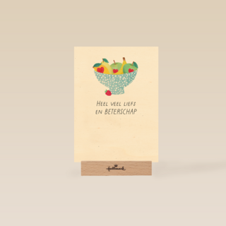 Beterschapskaart fruitschaal