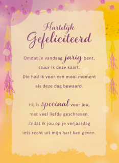 Verjaardagskaart vrouw klassiek Speciaal More than words