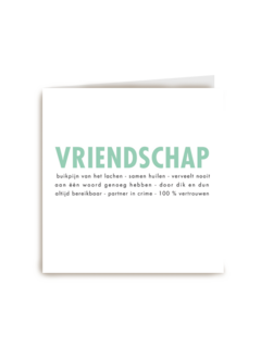 vriendschap tekst kaart