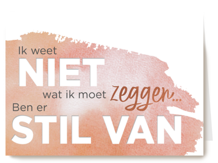 ik weet niet wat ik moet zeggen