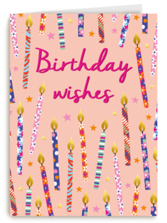 Birthday Wishes kaarsen