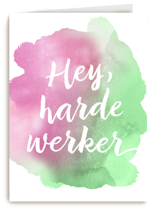 harde werker op aquarel