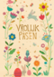 Paaskaart Vrolijk Pasen met bloemen