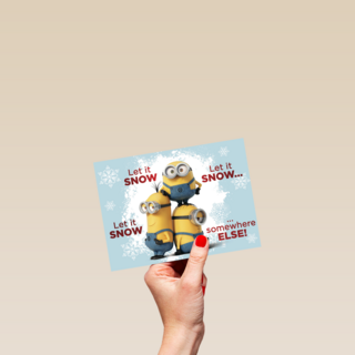 kerst minions let it snow
