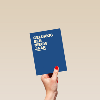 nieuwjaarskaart gelukkig een nieuw jaar