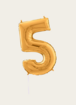 Cijferballon 5 Jaar Goud XL