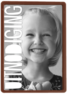 fotokaart staand zwart wit uitnodiging