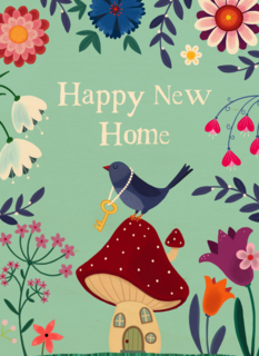 Nieuwe woning kaart Happy new home