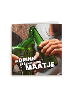 verjaardagskaart man drink maatje