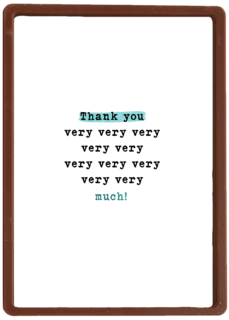 Bedankt thank you very very very much