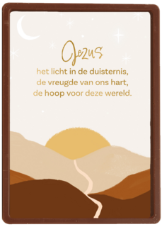 Kerstkaart religieus Jezus