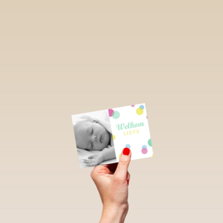 fotokaart welkom lieve kleine
