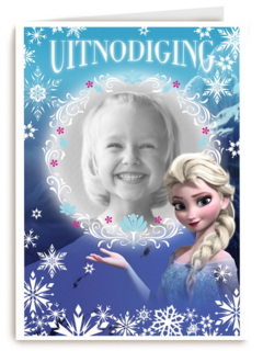 fotokaart frozen uitnodiging elsa