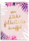 Trouwdagkaart Een dikke felicitatie knuffel