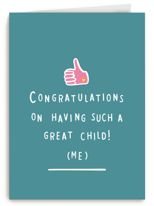 moederdag kaart felicitatie on having such a great child