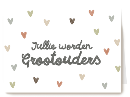 zwangerschap felicitatie jullie worden grootouders hartjes