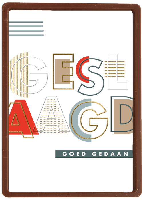 Geslaagd kaart stijlvol goed gedaan