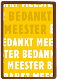 bedankt meester met deze gele kaart