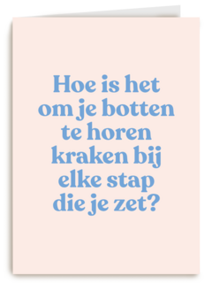 verjaardag kaart grappig je botten horen kraken