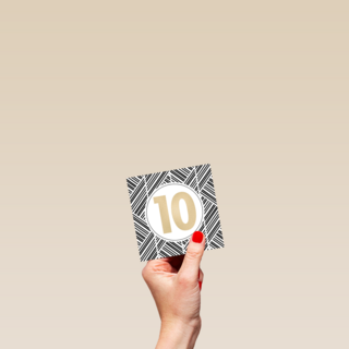 gouden 10 met patroon