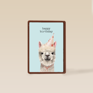 verjaardag kaart hip happy birthday lama alpaca