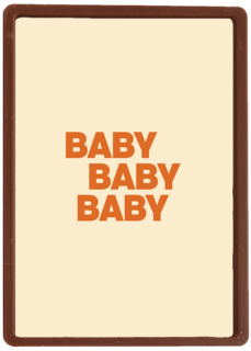 And C Baby Baby Baby kaart oranje
