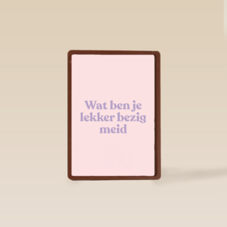 Succes kaart andc lekker bezig meid