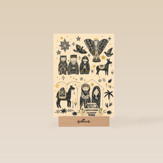 jezus in de kribbe met 3 koningen