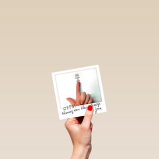 polaroid kaart verjaardag te laat