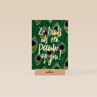 geslaagd kaart zo trot als een pauw