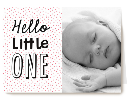 fotokaart hello little one roze