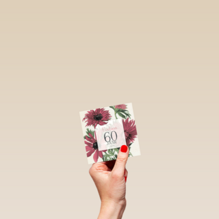 botanical kaart klassieke bloemen kaart