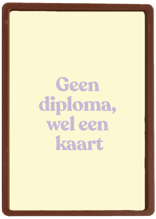 Gezakt kaart Geen diploma wel een kaart