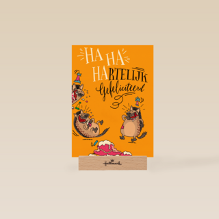 verjaardagskaart hahaha hartelijk gefeliciteerd