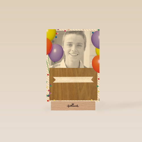 fotokaart gefeliciteerd met je verjaardag ballonnen