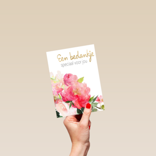 bedanktkaart een bedankje speciaal voor jou