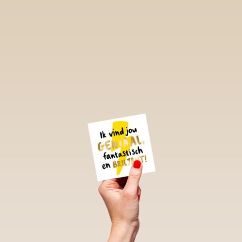 compliment kaart ik vind jou geniaal
