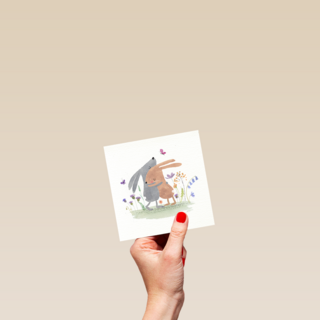 Condoleance konijntjes knuffelen