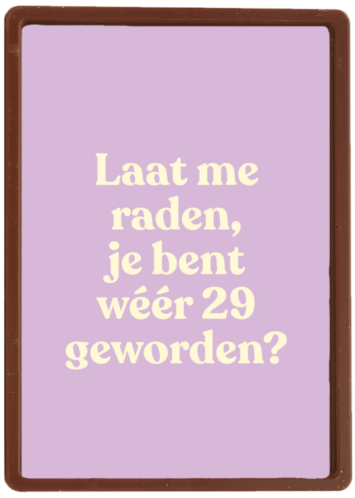 verjaardag kaart vrouw weer 29 geworden
