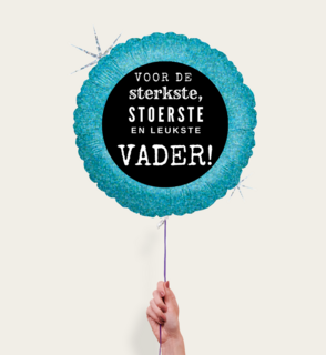 Ballon Sterkste, Stoerste en Leukste Vader Zwart Blauw