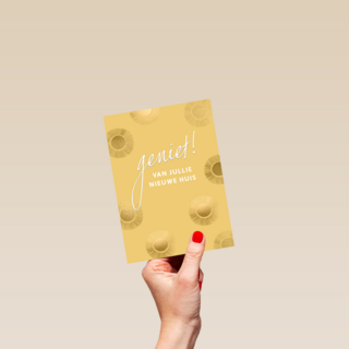 verhuisd kaart geniet van jullie nieuwe huis