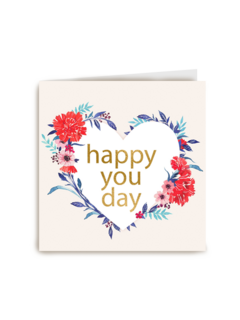 hart met bloemen happy you day