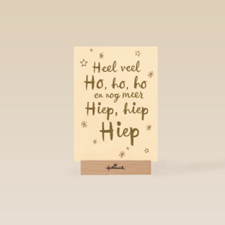 kerstkaart sterren Heel veel ho ho ho en meer hiep hiep hiep
