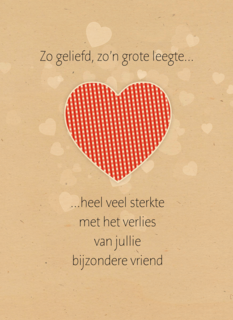 veel sterkte met het verlies van jullie bijzondere vriend