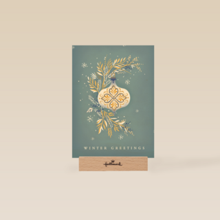 Kerstkaart stijlvol wintergreetings